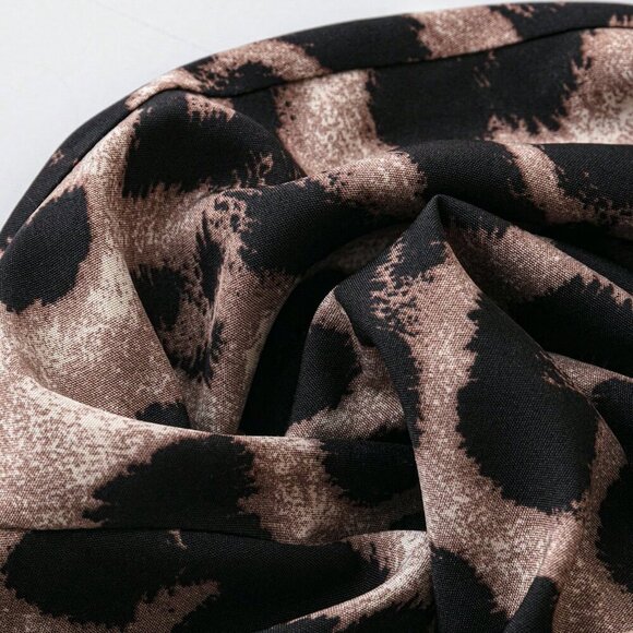 Multicolor Casual Women's Long Sleeve Polo Collar Blouse & Dress - Picture 6 of 6